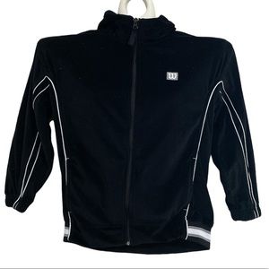 Wilson black velour warm up jacket
